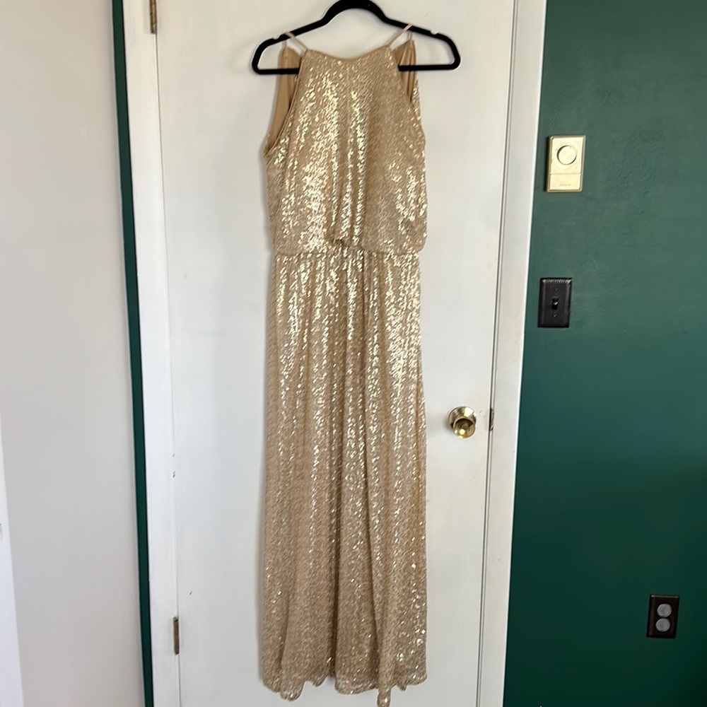 Gold Sequin Bridesmaid Dress